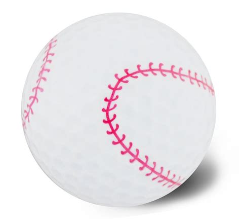White Baseball 3 Ball Pack Nitro Novelty Golf Balls