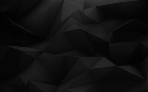 Hd Wallpaper Black 3d Triangle Minimalism Pattern Geometry
