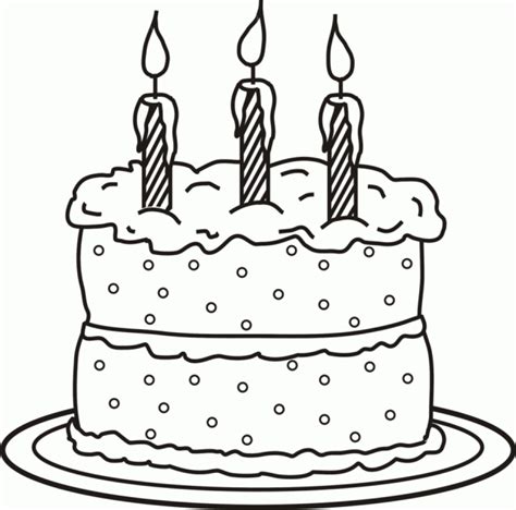 20 Free Printable Birthday Cake Coloring Pages