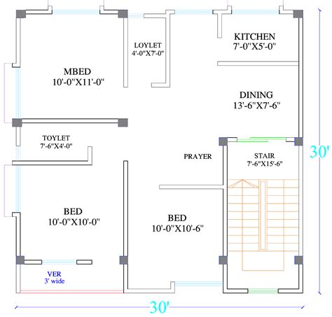 Simple Village House Plans With Auto Cad Drawings First Floor Plan