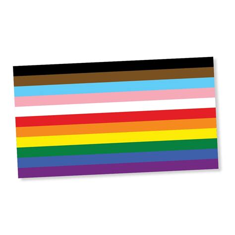 11 Stripe Inclusive Rainbow Pride Flag Lgbtq Poc Transgender Etsy