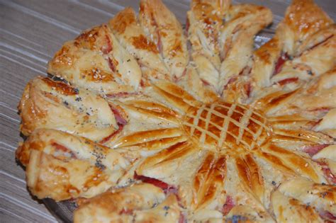 Feuilleté soleil jambon gruyère