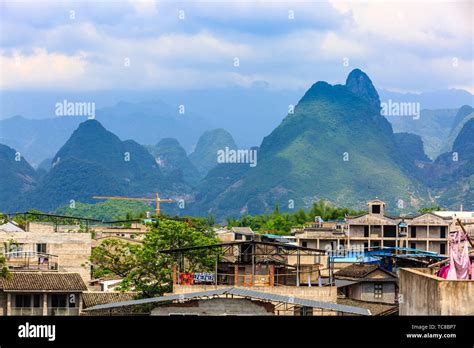 Ancient Town Of Xingping Guangxi Stock Photo Alamy