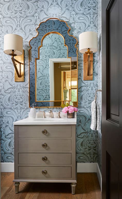 Goldsmith French Country Powder Room Denver By Duet Design