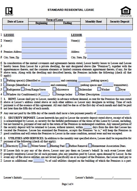 Chicago Residential Lease Template