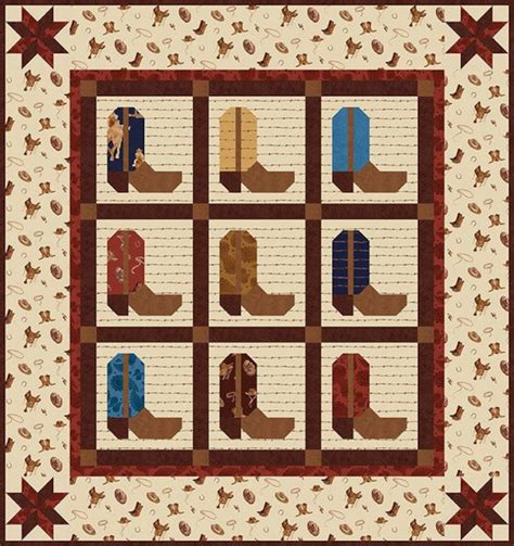 Cowboy Boots Quilt Kit By Rbd Designers For Riley Blake Kt 12740