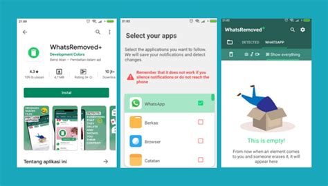 Tips kedua cara membaca pesan atau chat whatsapp yang telah dihapus kamu harus menggunakan aplikasi lain untuk bisa melihat chat yang dihapus tersebut.aplikasi pertama yang bisa dicoba adalah notification history yang tersedia di google play store. √ 3 Cara Membaca Pesan WhatsApp yang Dihapus Lama