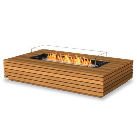 Ecosmart Fire Wharf 65 Rectangular Concrete Fire Pit Table In 2022 Fire Pit Table Fire