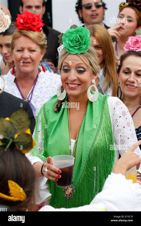 Spanish Women Wearing Gypsy Flamenco Costume Stock Photo Alamy