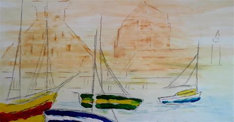 Tom Wagens Art Camaret Sur Mer Acrylic And Watercolor On Gesso Board