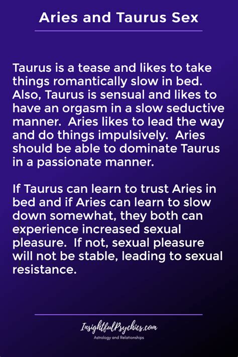 Aries And Taurus Compatibility Sex Love And Friendship