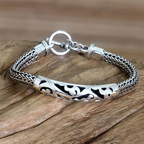 Handcrafted Sterling Silver Bracelet Balinese Finesse Novica