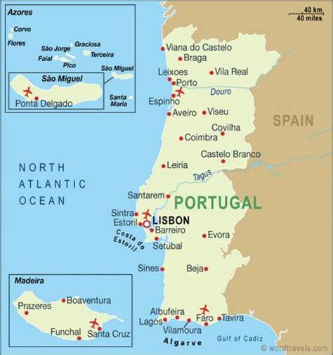 Portugal Aeroportos Mapa Mapa Dos Aeroportos De Portugal Europa Do