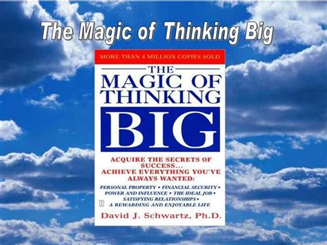 Big thinking is categorized as positive and progressive and small thinking as negative and regressive… inside this companion to the book. Magic of Thinking Big |authorSTREAM