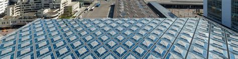 Architects Cover Hague Railway Station With Trippy Diamond Patterned Glass Roof Inhabitat
