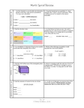 Right here, we have countless ebook eqao 2006 answer sheet grade 6 math and collections to check out. 6th grade Math Spiral Review by My Tutoring Bee | TpT