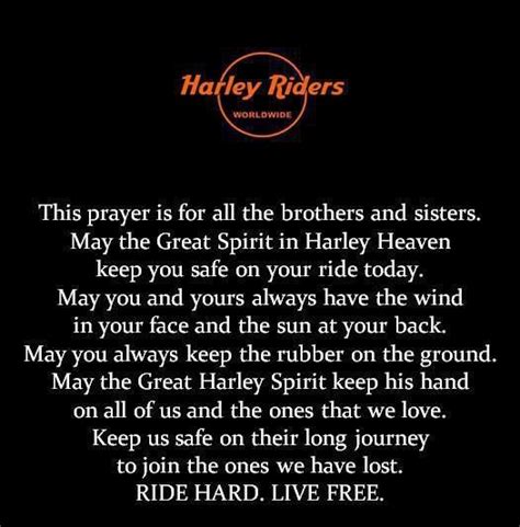 Harley Riders Prayer Harley Davidson Pinterest Prayer