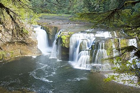 Lewis River Falls At Ford Pinchot National Forest Washington