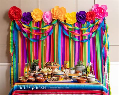 6 Must Haves For Your Fiesta Riles And Bash Streamer Decorations Streamer Backdrop Mexican