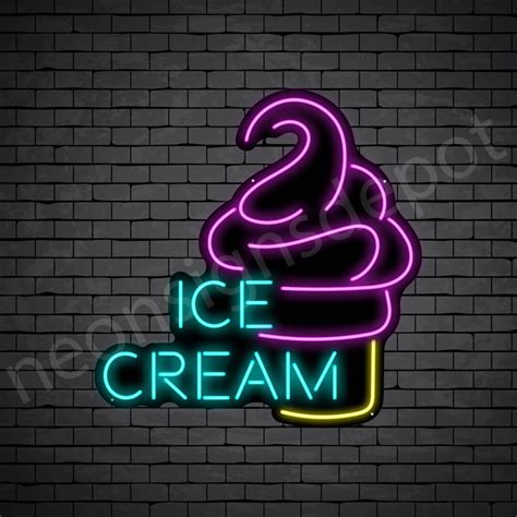 Ice Cream V Neon Sign Neon Signs Home Custom Neon Signs Ice Cream At Home Light Emitting