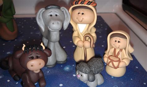 Ooak Polymer Clay Nativity Set 13 Pieces Free Shipping Etsy
