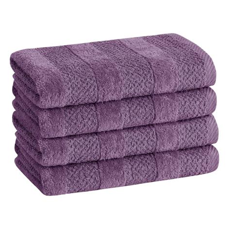Cannon 4 Piece Plum Cotton Hand Towel Shear Bliss In The Bathroom