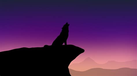 3840x2160 Howling Wolf Minimalism 4k 4k Hd 4k Wallpapersimages