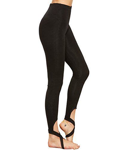 Sweatyrocks Leggings Women Crisscross Stirrup Tights Gym Yoga Workout Pants Workout Pants