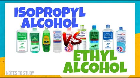 Ethyl Alcohol Vs Isopropyl Alcohol Youtube