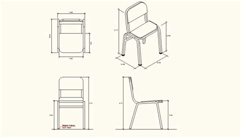School Chair Design Detail Plan And Elevation Layout File Cadbull