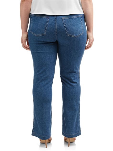 Just My Size Womens Plus 4 Pocket Stretch Boot Cut Pull On Denim Jeans Womens Jeans Clothing