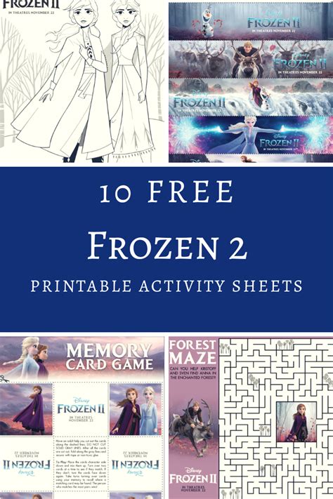10 Free Printable Frozen 2 Activity Sheets Mrs Kathy King Activity