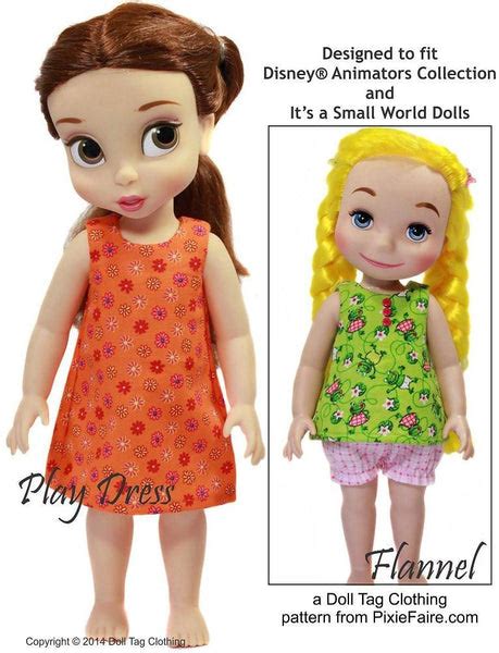 Doll Tag Clothing Slumberland Doll Clothes Pattern Disney Animator
