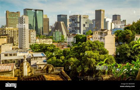 Skyline Of Rio De Janeiro City Center Brazil Stock Photo Alamy