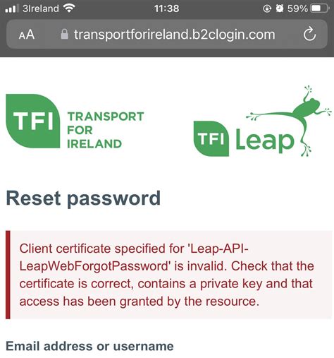 Paul Hyland On Twitter Leapcard Hi Trying To Reset My Password But