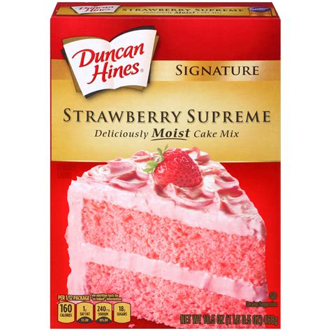 An easy german chocolate cookie recipe topped with coconut pecan frosting and. Duncan Hines Signature Strawberry Supreme Cake Mix - Food ...