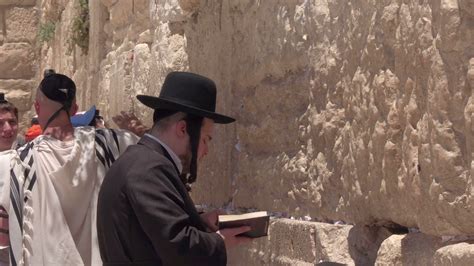 Jerusalem Israel 12 Jun 2016 Pray At The Wailing Wall Jewish Shrine