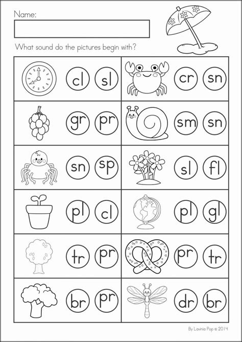 Consonant Blends Worksheets For Kindergarten Breadandhearth Blends