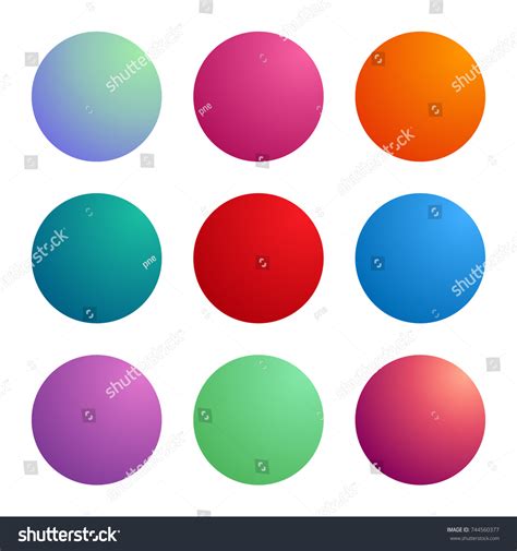 Radial Gradients Bright Colors Web Mobile Stock Vector Royalty Free