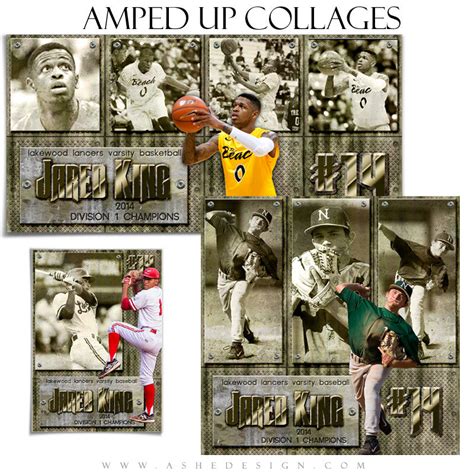 Sports Collage Templates Hall Of Fame Ashedesign