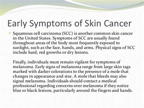 Early Symptoms Of Skin Cancer
