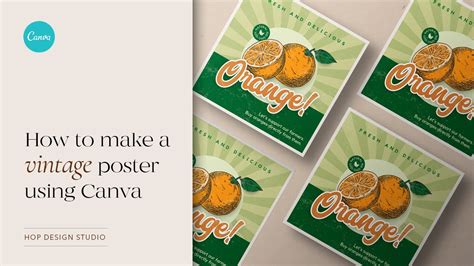 Canva Tutorial How To Make Vintage Poster Using Canva Youtube