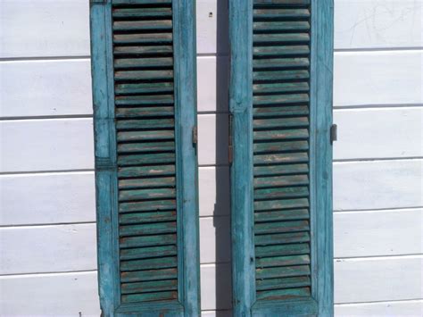 Tall Vintage French Blue Shutters Second Shout Out Blue Shutters