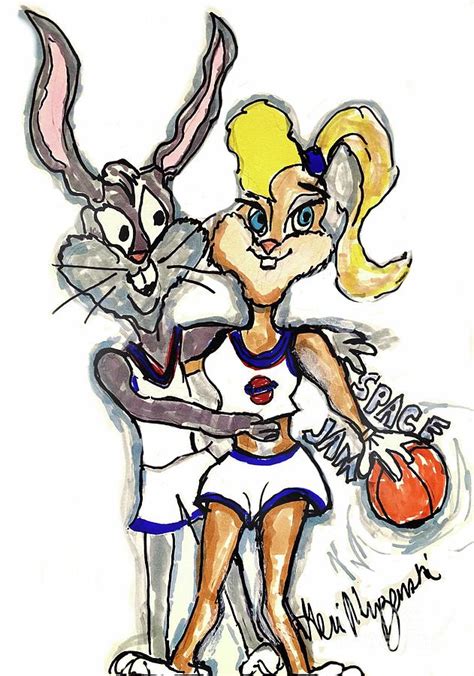 Space Jam Bugs And Lola Bunny Tune Squad Mixed Media By Geraldine