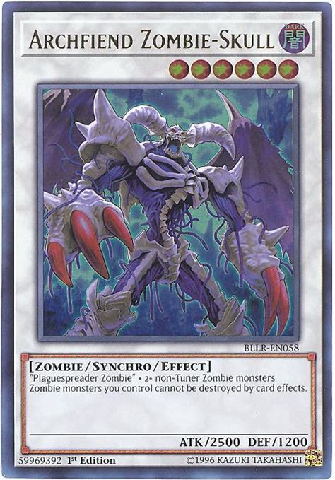 The cheapest and safest japan online shopping service. Yu-Gi-Oh Card - BLLR-EN058 - ARCHFIEND ZOMBIE-SKULL (ultra rare holo): BBToyStore.com - Toys ...