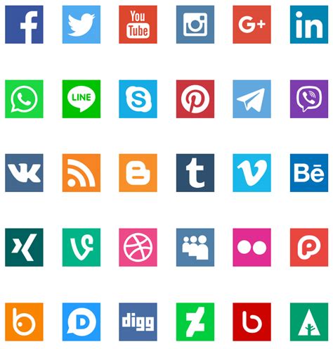 Social Networks Vector Logos Eps Free Download