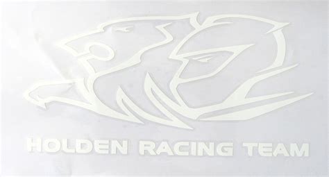 62817 Holden Racing Team Hrt White Mega Decal Logo And Words Car