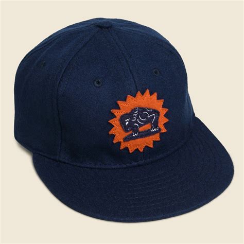 houston buffaloes hat navy orange buffalo logo hats baseball hats