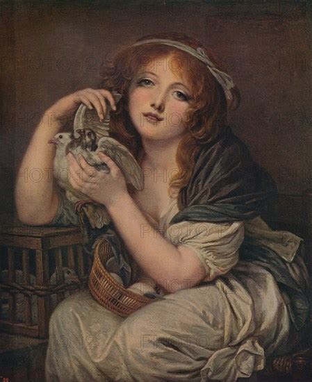 Woman With Doves 1799 1800 C1915 Artist Jean Baptiste Greuze