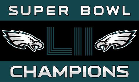 Philadelphia Eagles Super Bowl Lii 52 Champions Banner Flag 3x5 Feet